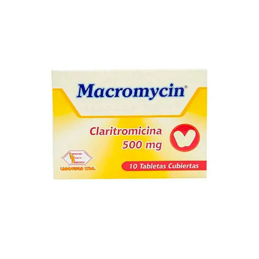 Macromycin 500 mg 10 Tabletas
