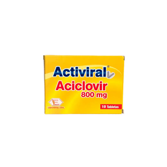 Activiral Aciclovir 800 mg 10 Tabletas