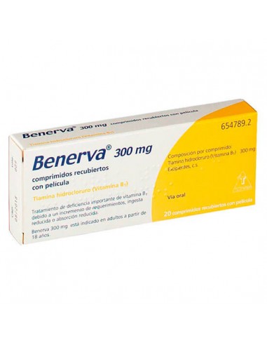 Benerva Tiamina 300 MG X 20 Tabletas