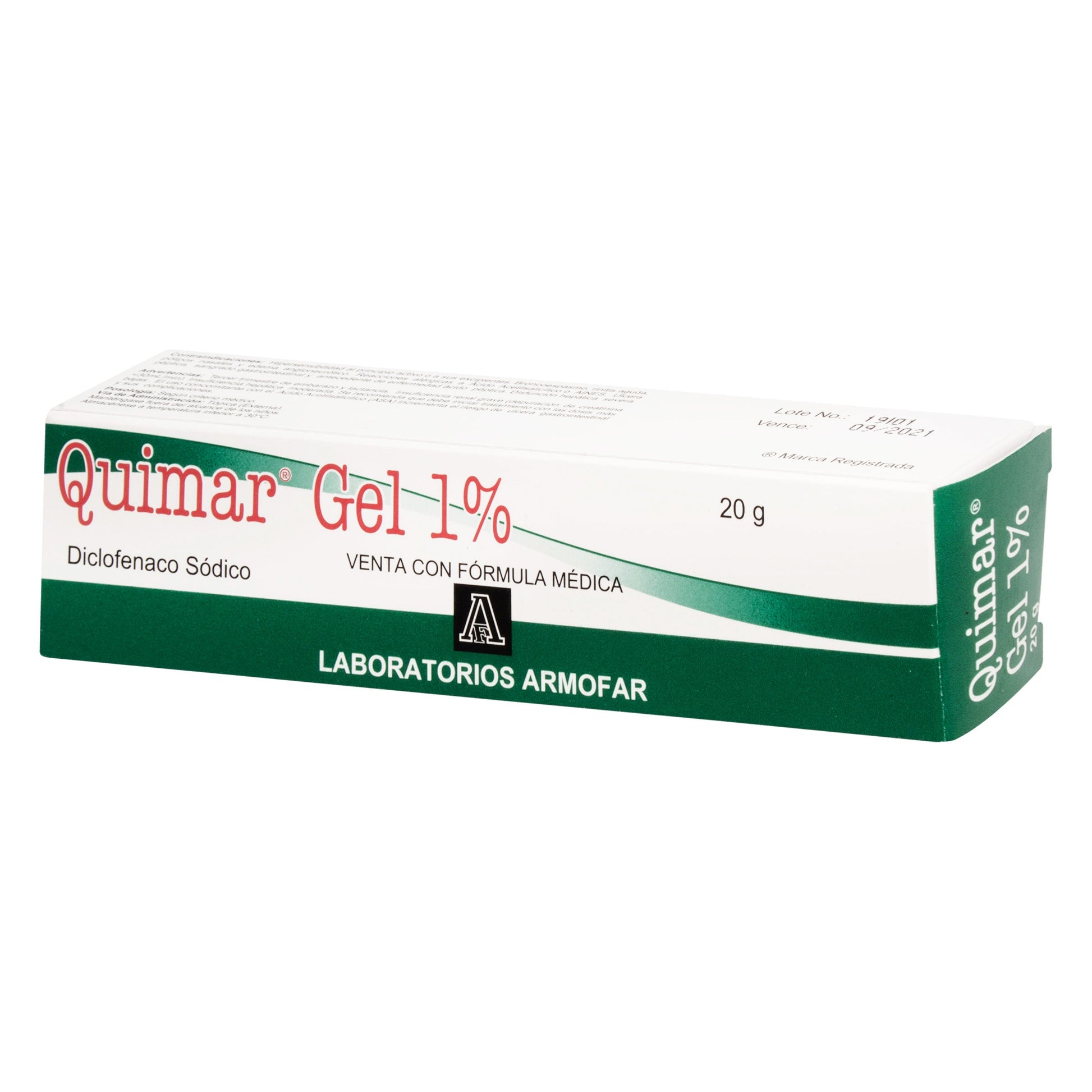 Quimar Gel 1gr/100 mg Tubo 20 gr