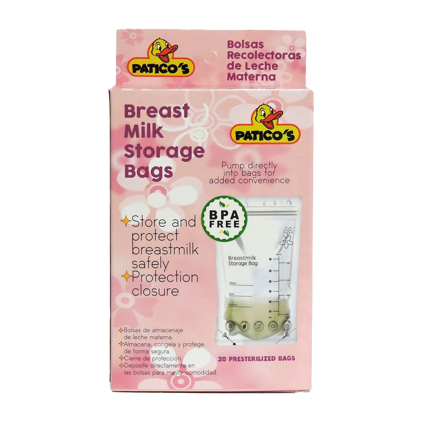 Bolsas Recolectoras Leche 20 Unidad