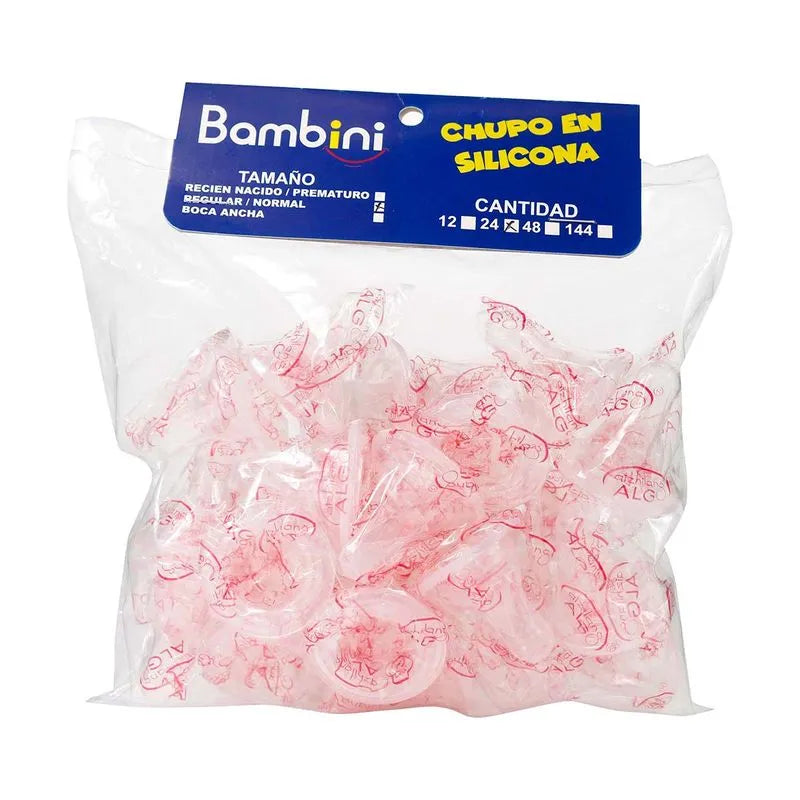 Chupo Silicona Bambini Bolsa 24 Unidad