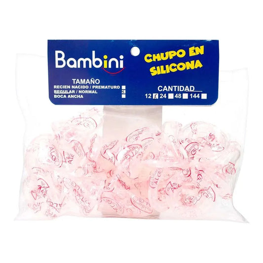 Chupo Silicona Bambini Bolsa 12 Unidad