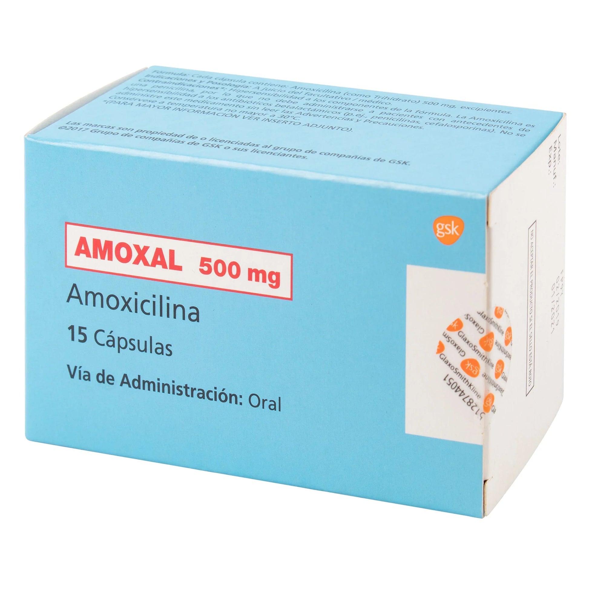 Amoxicilina 500 mg 15 Cápsulas