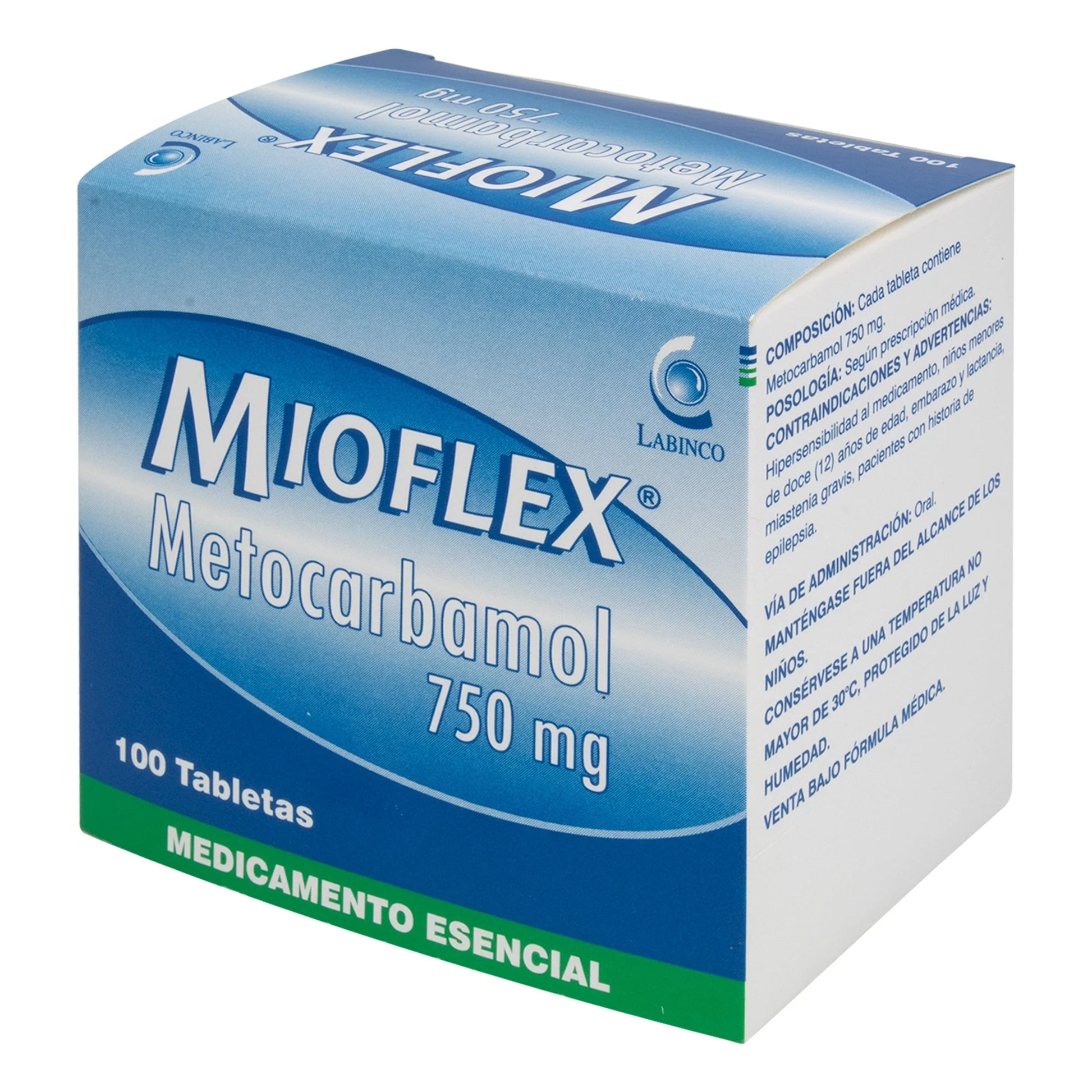 Mioflex 750 mg 100 Tabletas