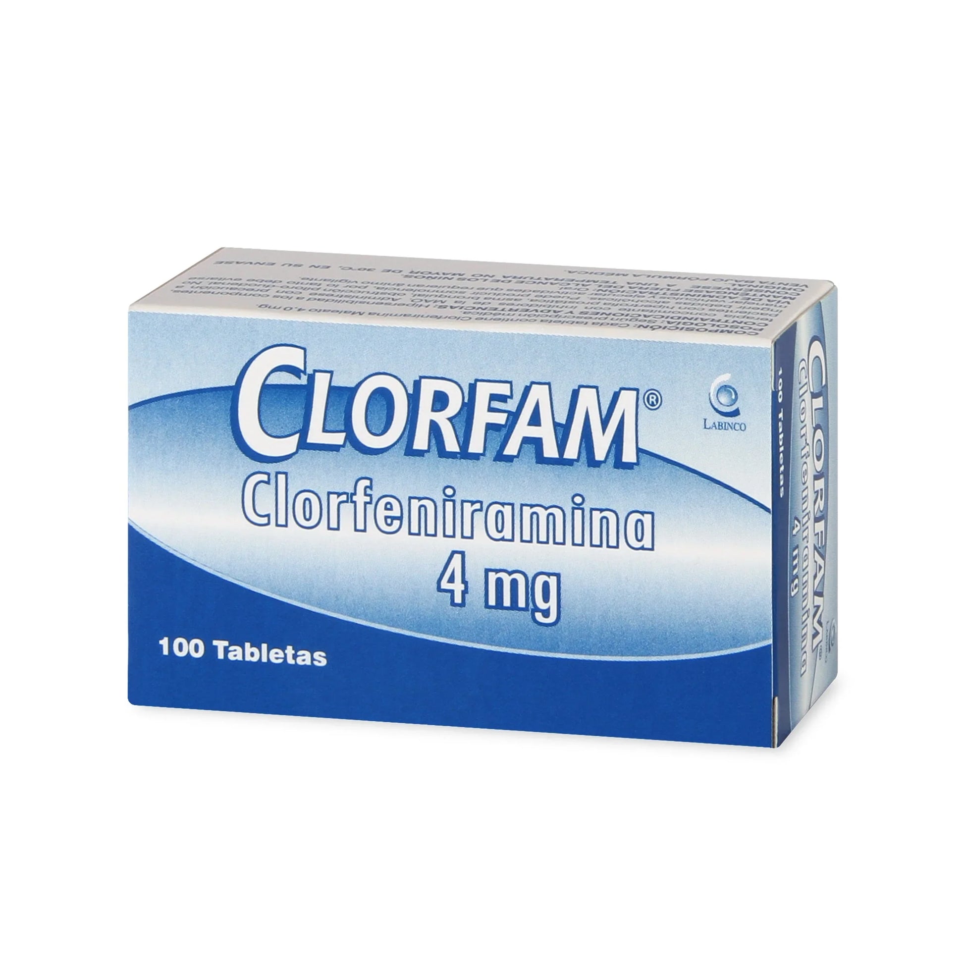 Clorfam 4 mg 100 Tabletas