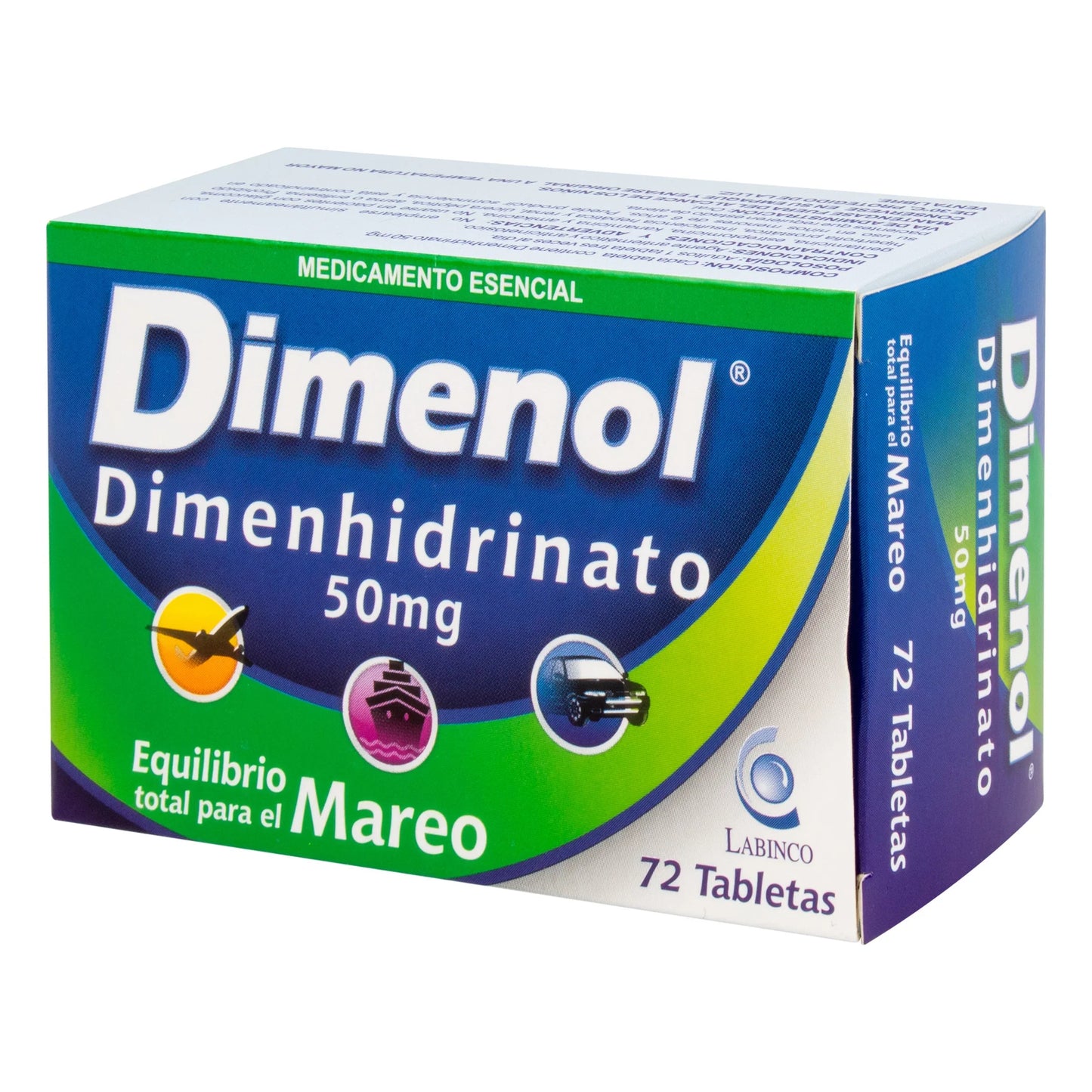Dimenol 50 mg 72 Tabletas
