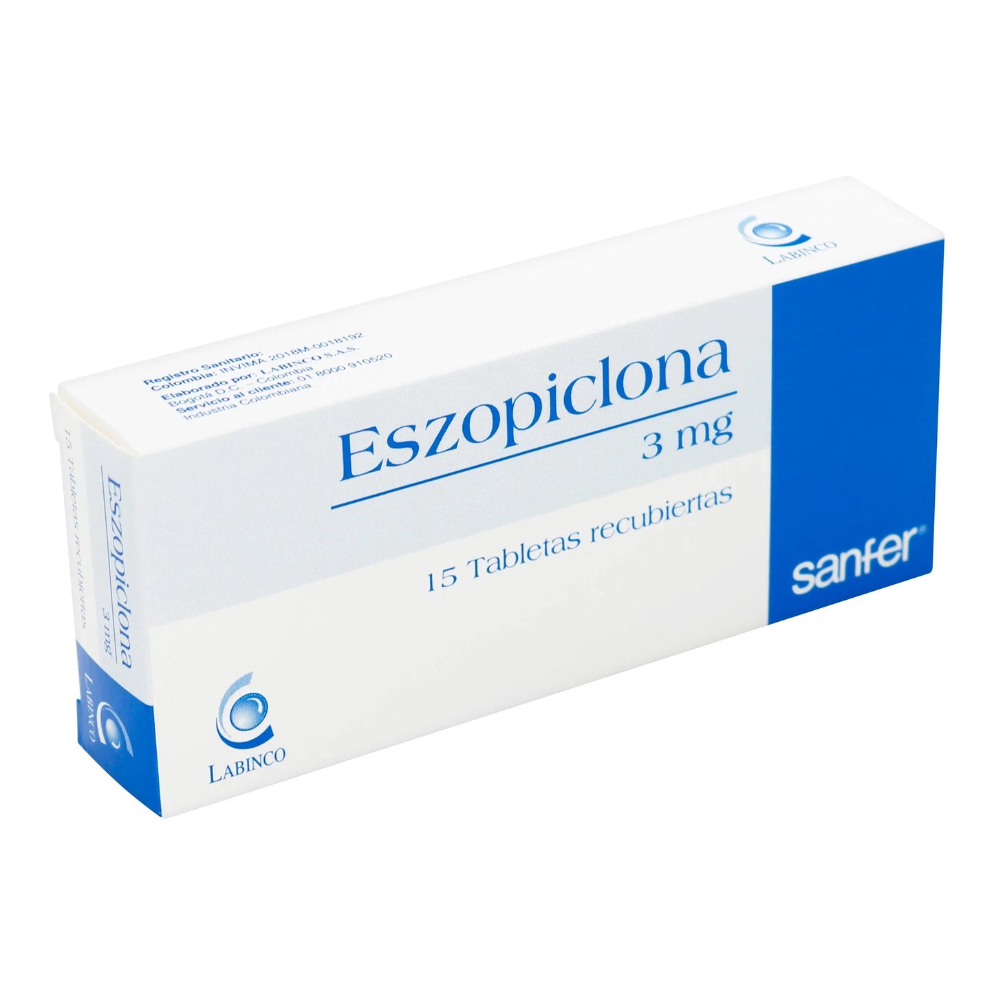Eszopiclona 3 mg 15 Tbs Lbc (m) 28495