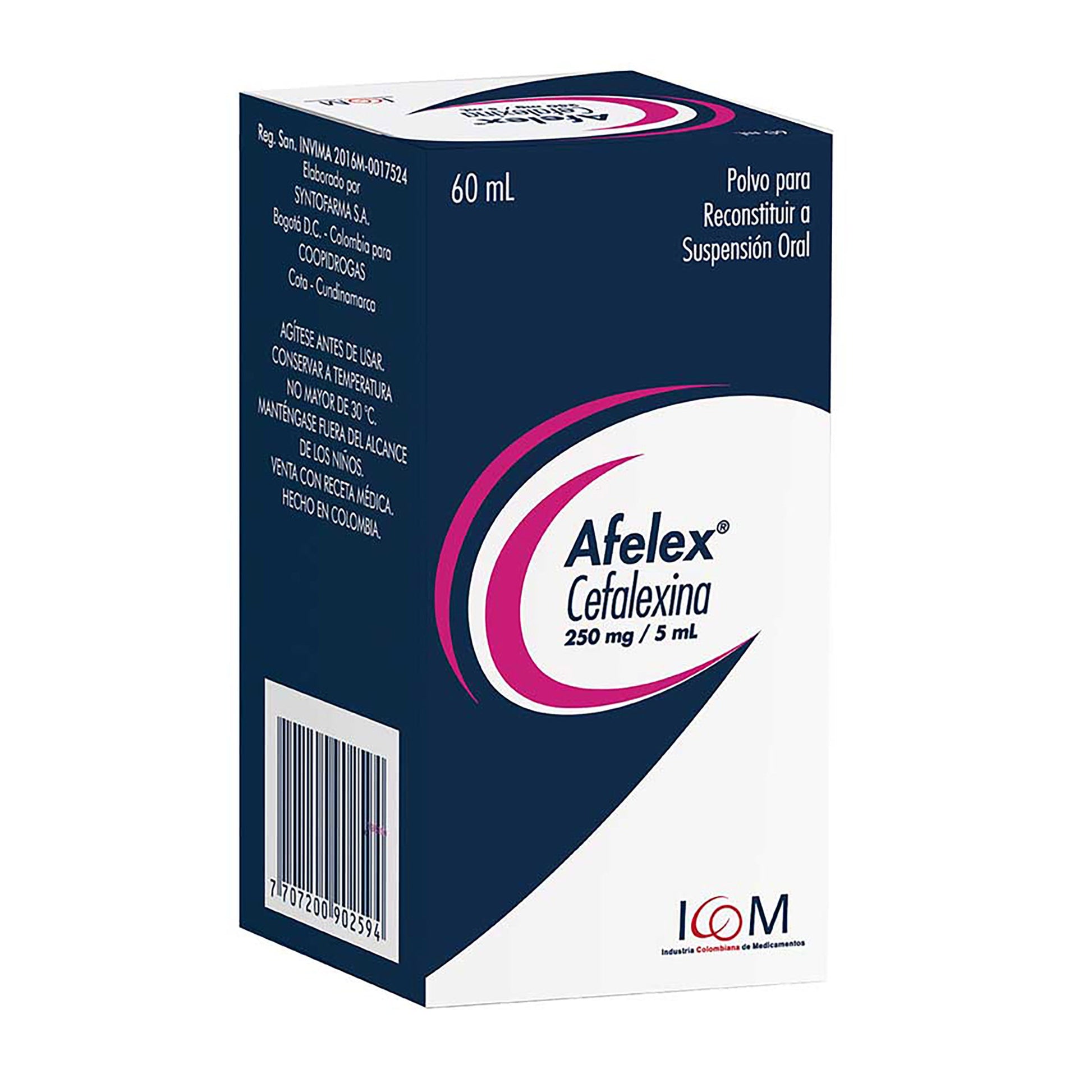 Afelex 250 mg Suspensión 60 ml Icom(pd)(rf)