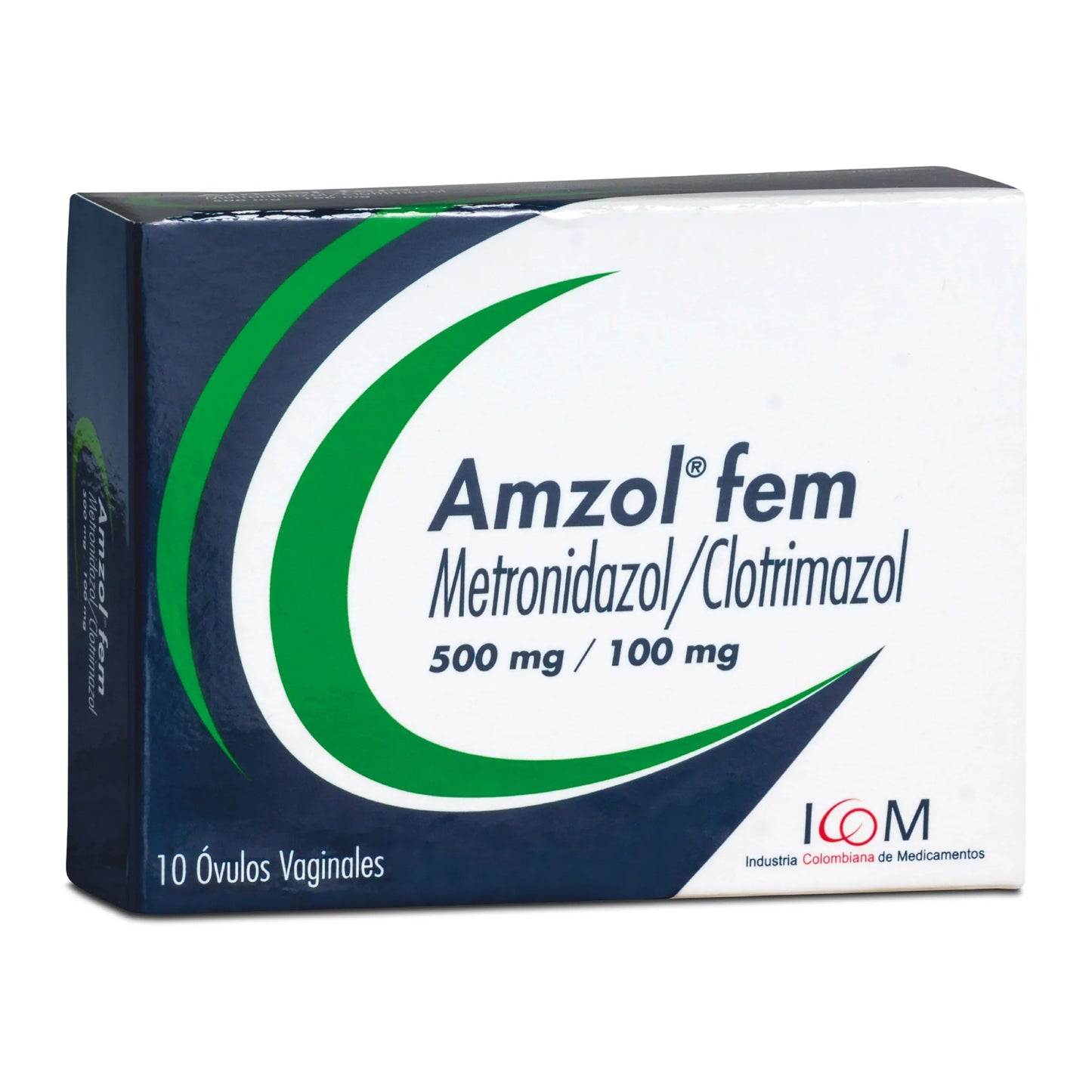 Amzol Fem 500/100 mg 10 Óvulo Icom(pd)(rf