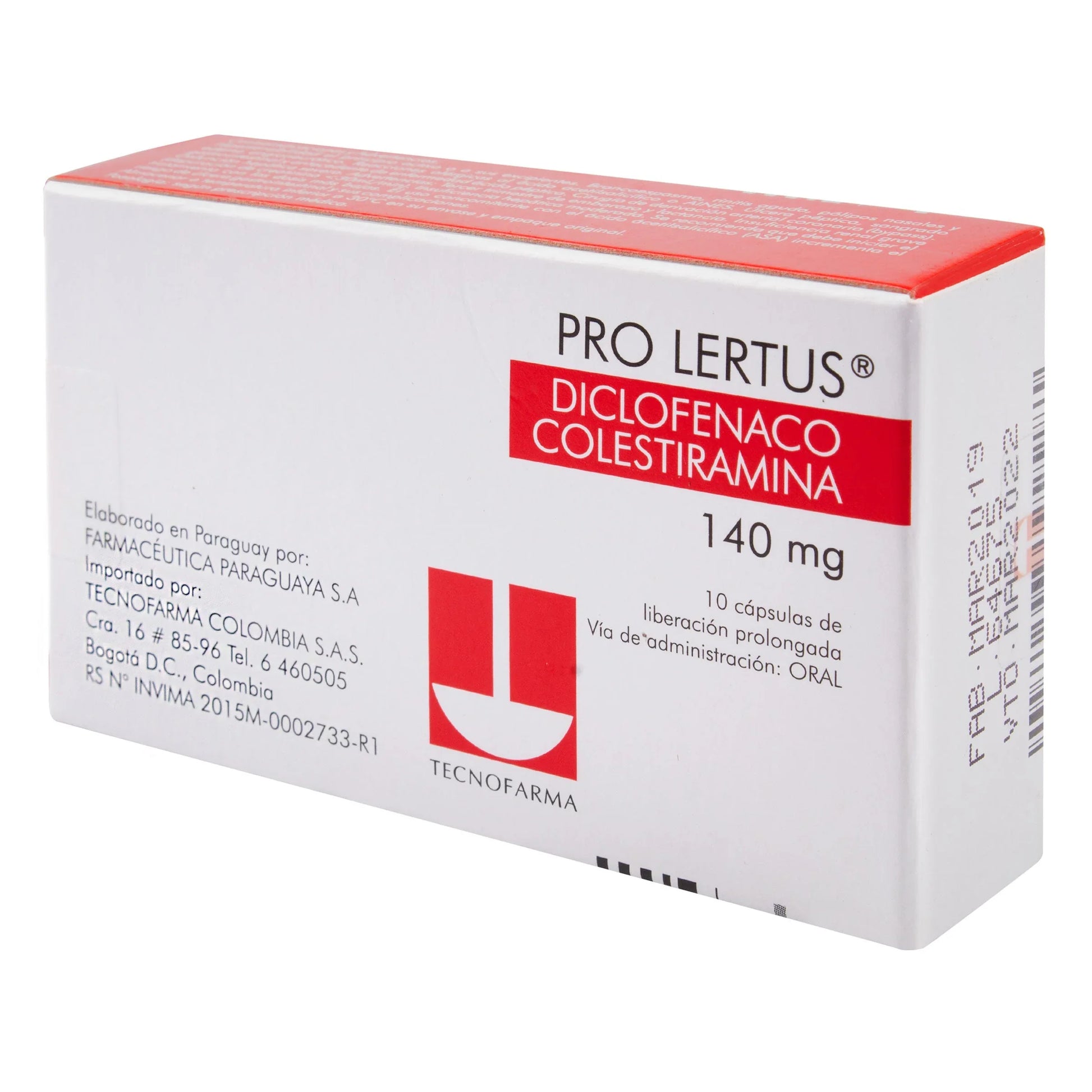 Prolertus 140 mg 10 Cápsulas