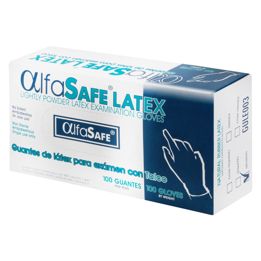 Guante Examen Alfa Latex 100 Uds M
