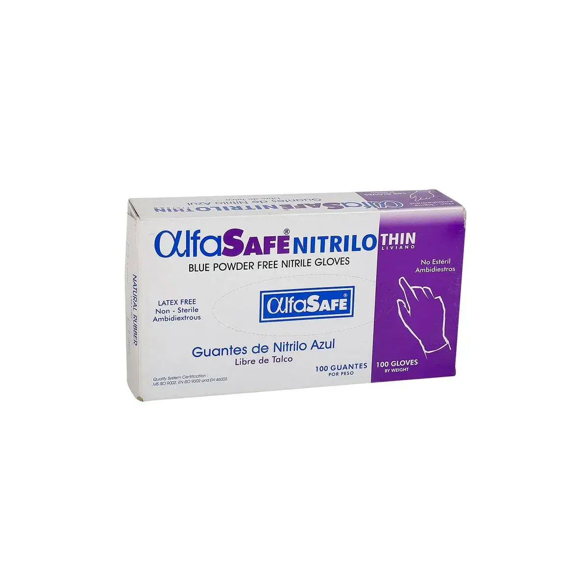 Guante Nitrilo Alfa Liv.azul T.s 100 Unidad