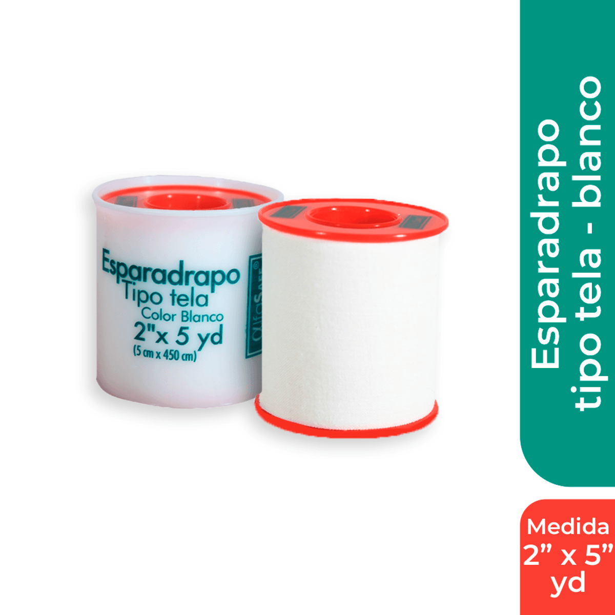 Esparadrapo De Tela Alfa Blanco 2 X 5 Yardas 6 Unidades
