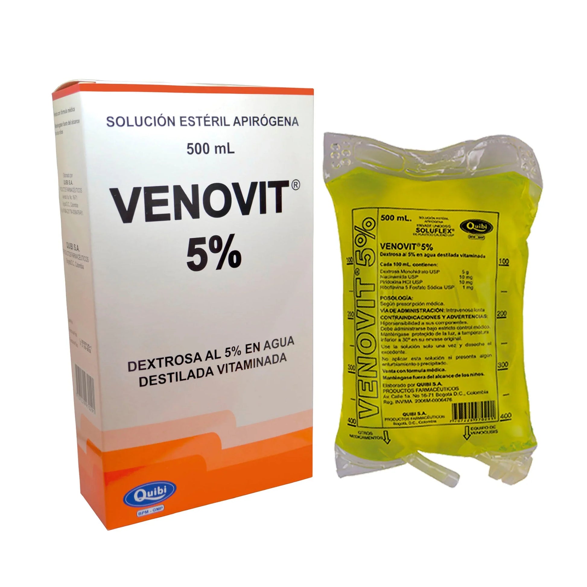 Suero Venovit 5% A/d 500 ml Bolsa