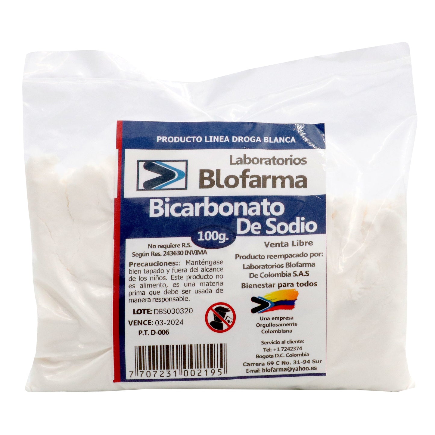Bicarbonato De Sodio 100g Blofarma