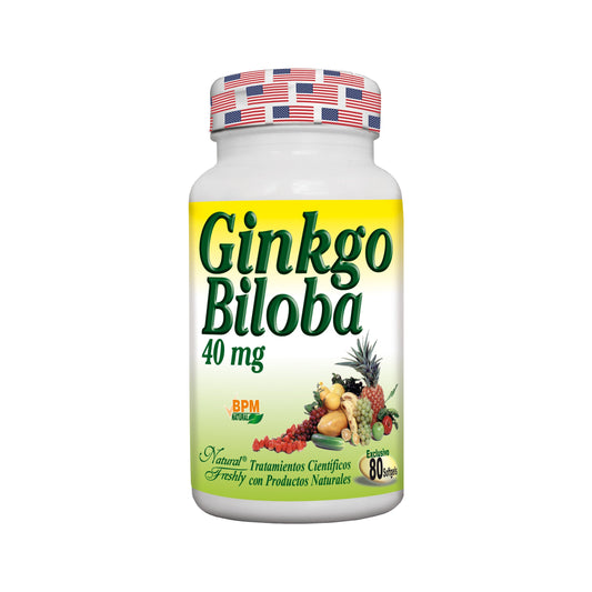 gINKGO Biloba 40 mg 80 Tabletas