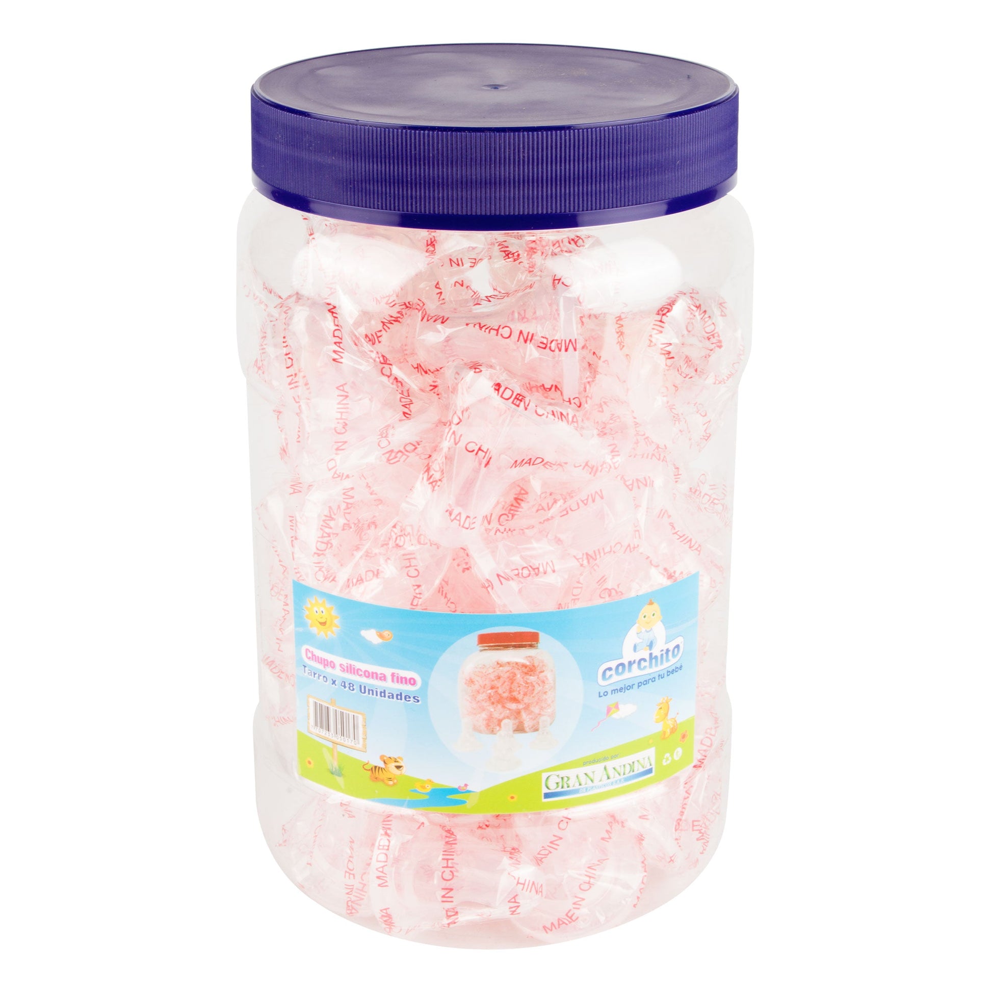 Chupo Corchito Silicona Fino 48 Uds
