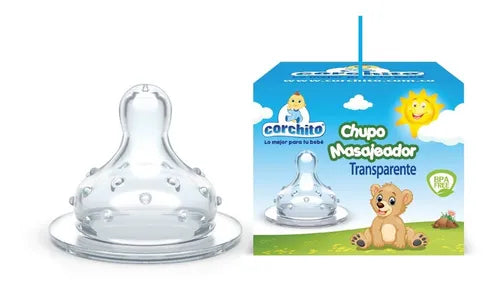Chupo Boca Ancha Masajeador Corchito