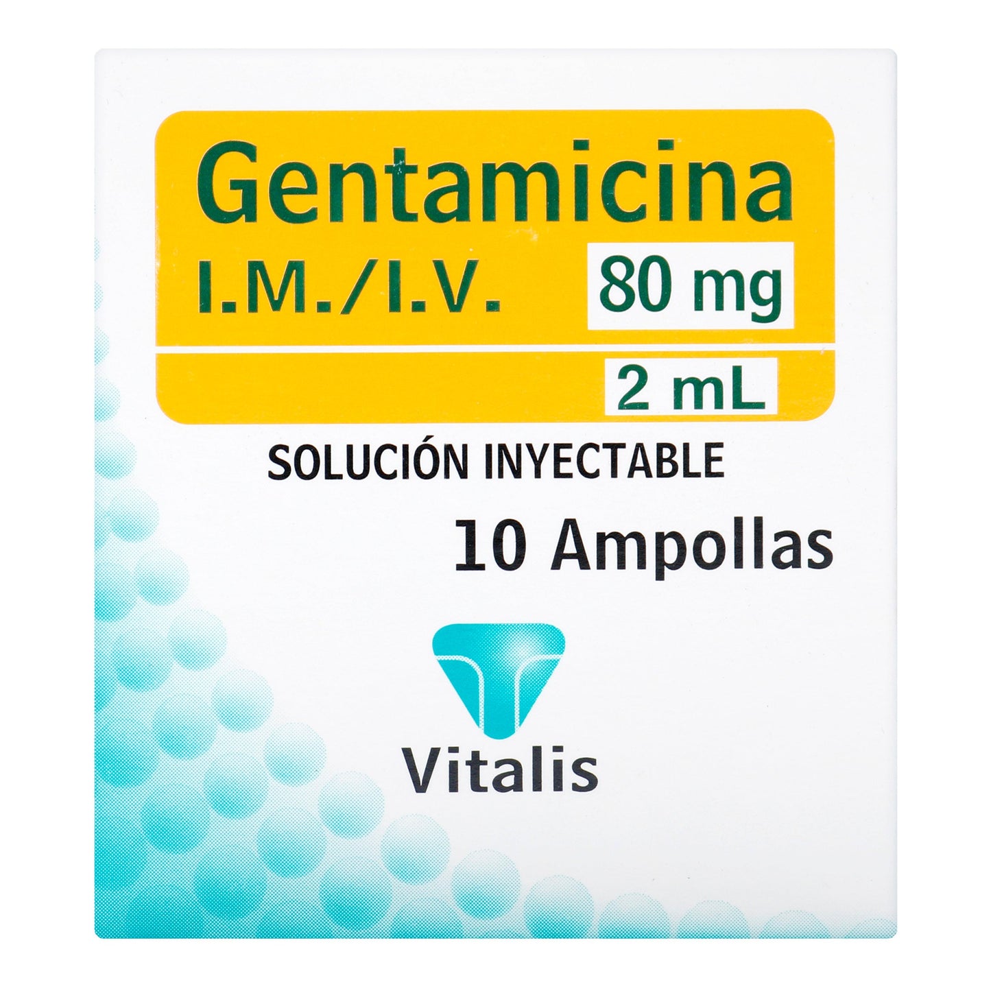 GenéricoTAMICINA 80 mg/2 ml 10 Ampollas Vt