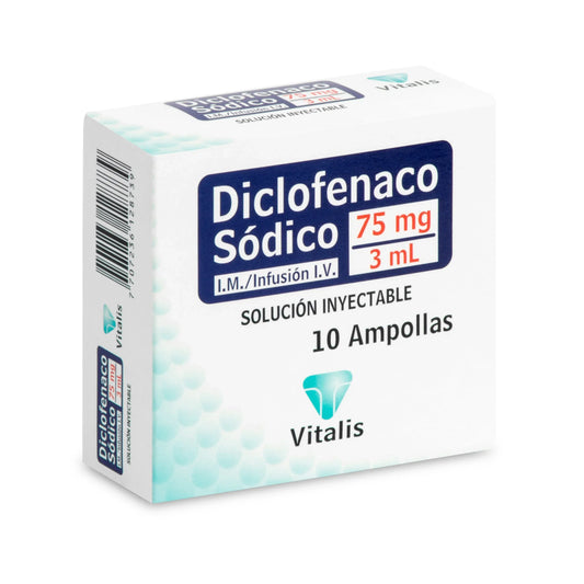 Diclofenaco 75 mg/3 ml 10 Ampollas Vt
