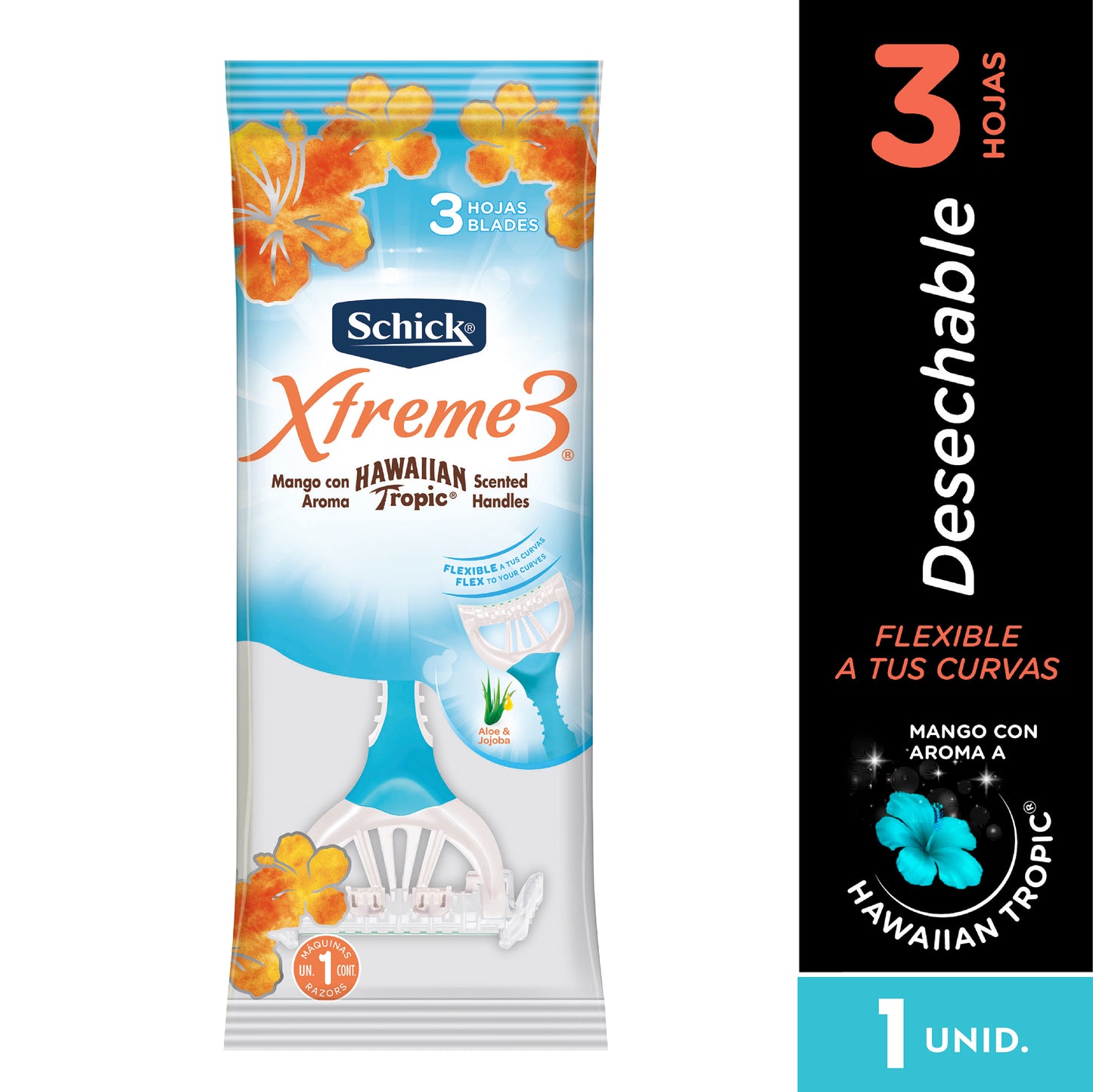 maquina-schick-xtreme-3-paradise-hawaiian-tropical-12-unidades