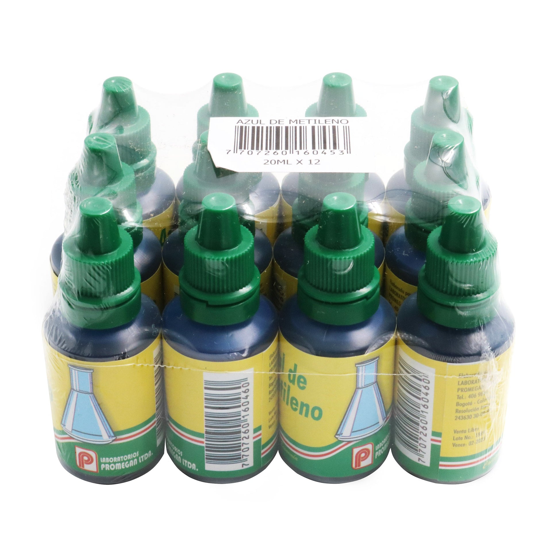 Azul De Metileno 20 ml 12 Unidad Promegan