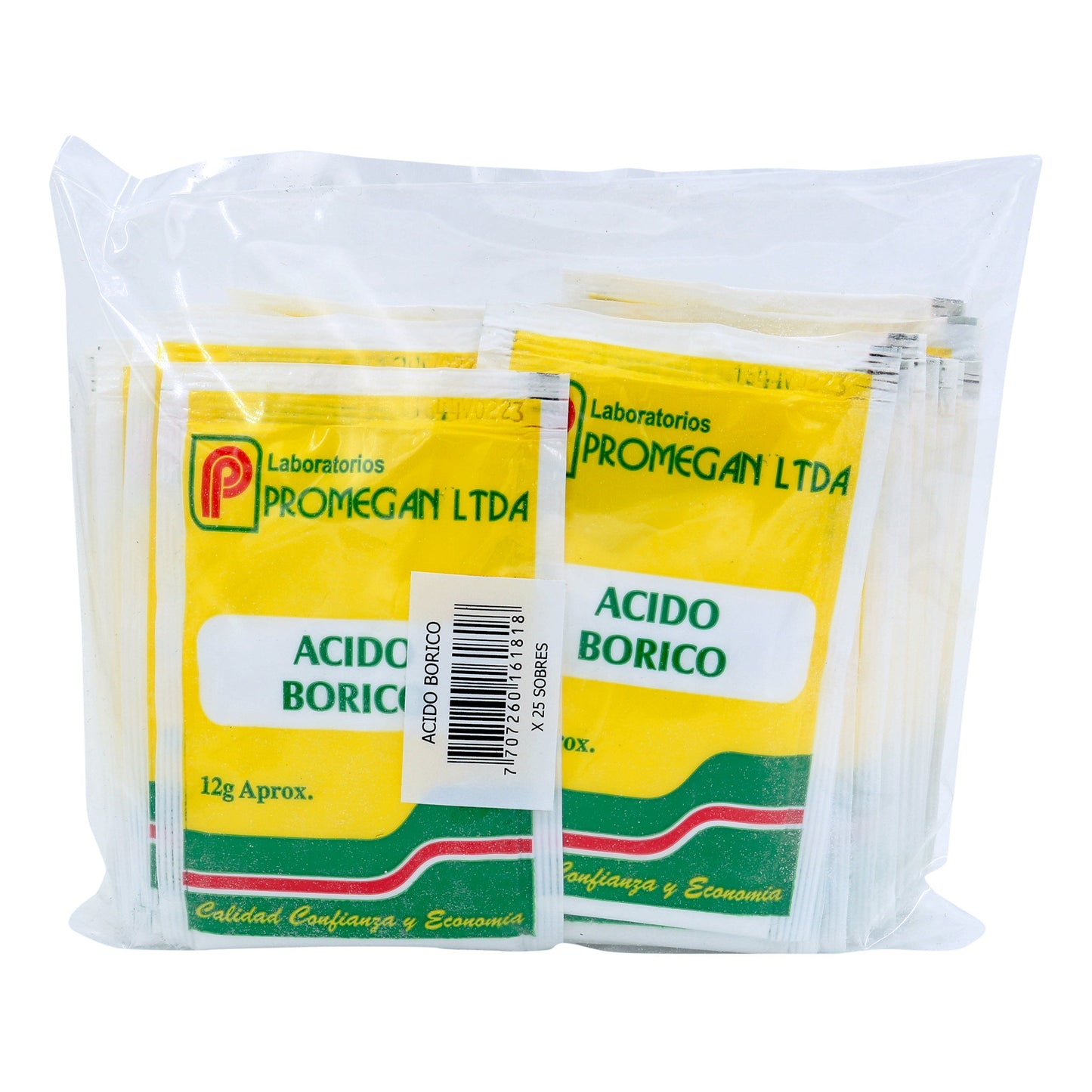 Ácido Borico 25 Sbs 12 gr Promegan