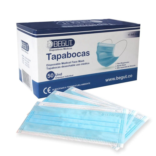 Tapabocas Begut Azul X 50