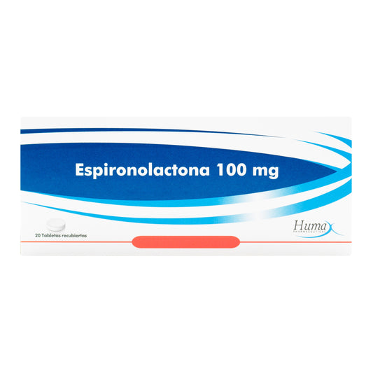 Espironolactona 100 mg 20 Tabletas Hp