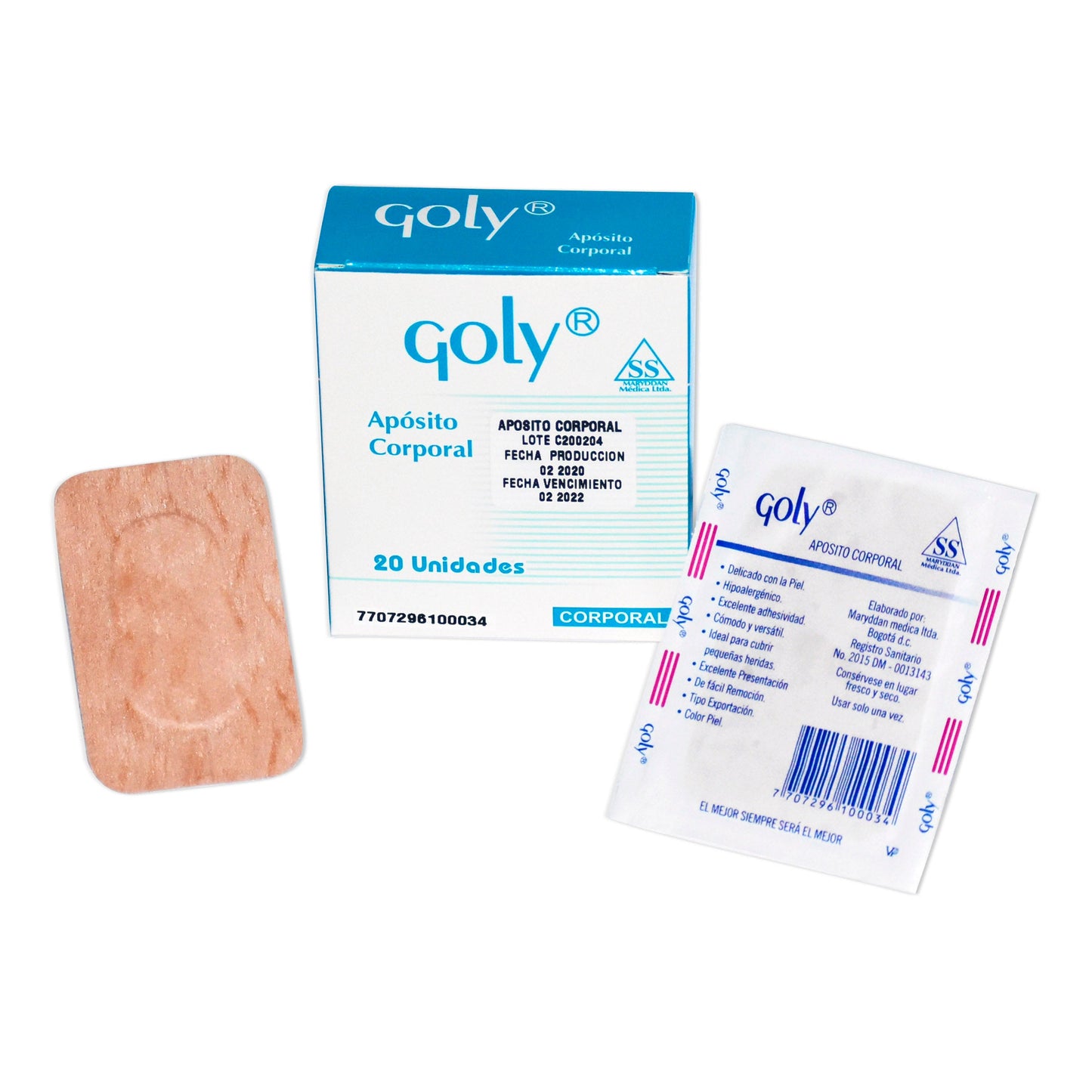 Apósito Corporal gOLY 20 Unidad