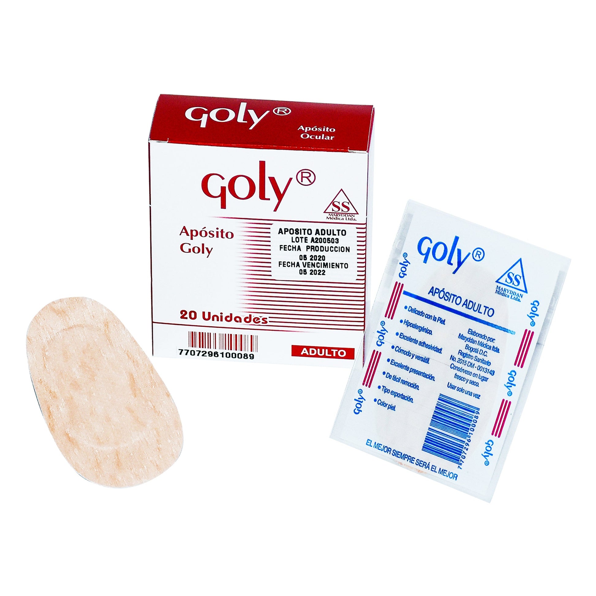 Apósito Ocular gOLY Adultos 20 Uds