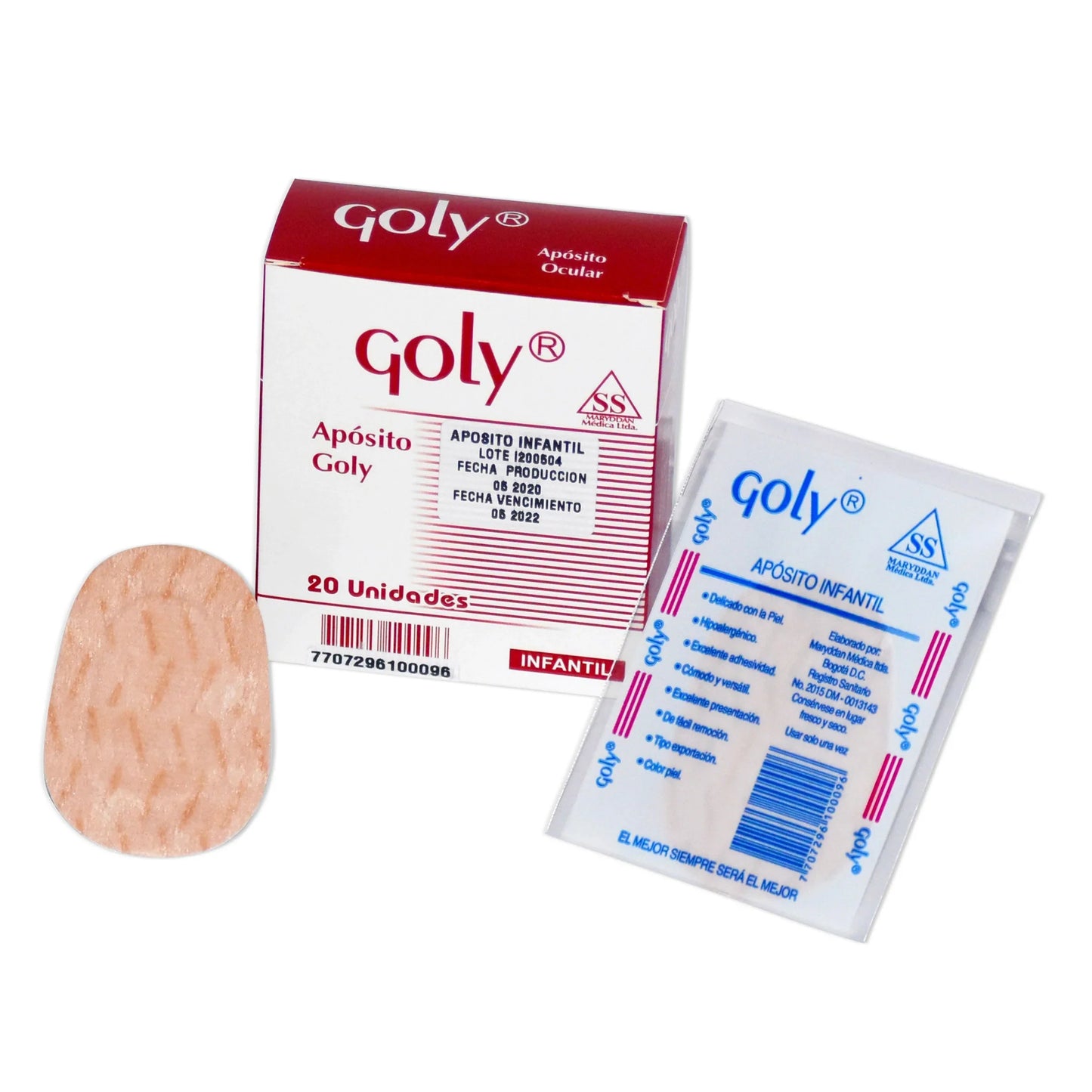 Apósito Ocular gOLY Ninos 20 Uds
