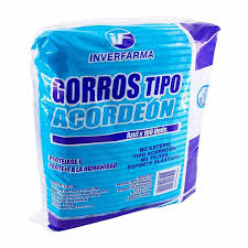 gORRO Acordeon Azul 100 Unidad Inverfarma