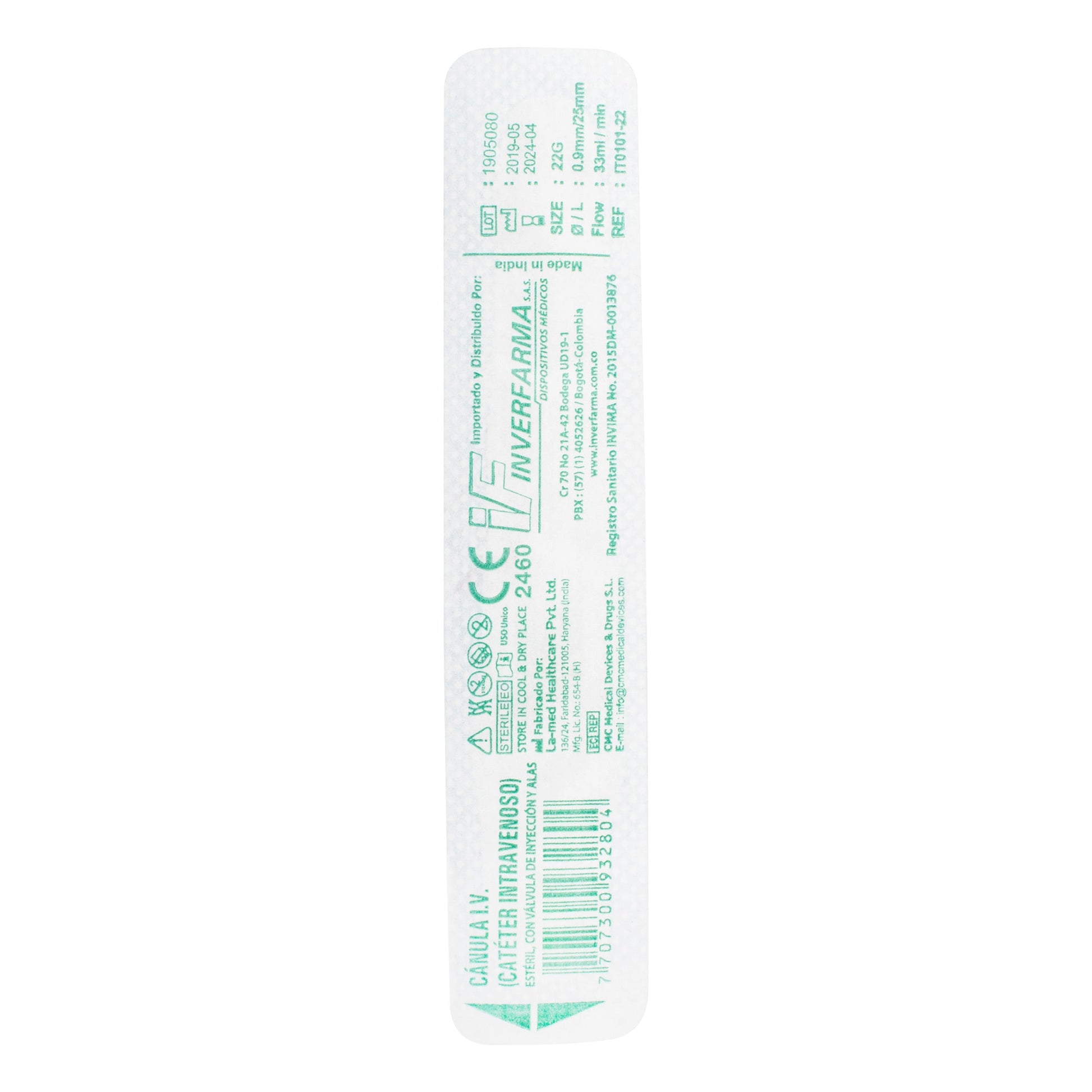 Cateter Inverfarma Intravenoso 22 gr