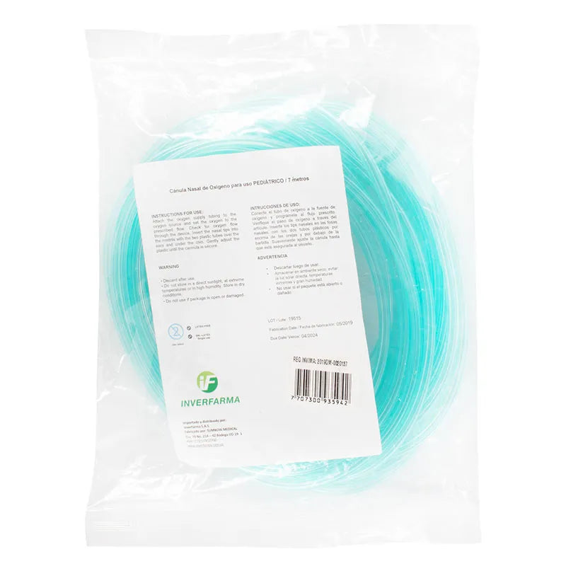 Canula Nasal 7 Mts Pediatrico Inverfarma
