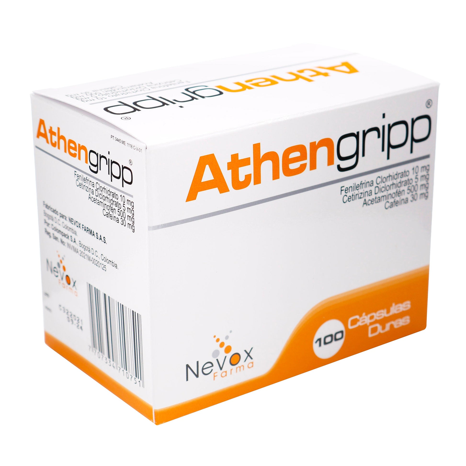 Athengripp 100 Cápsulas