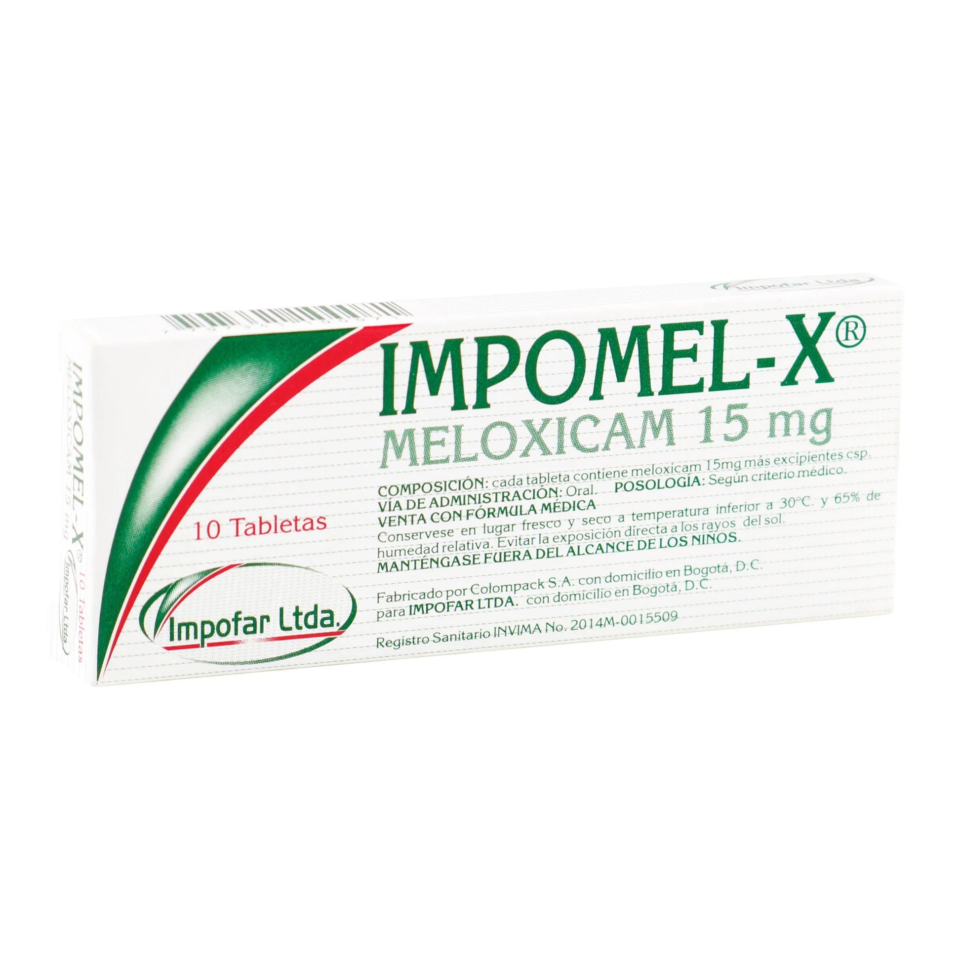 IMPOMEL X 15 mg Caja X 10