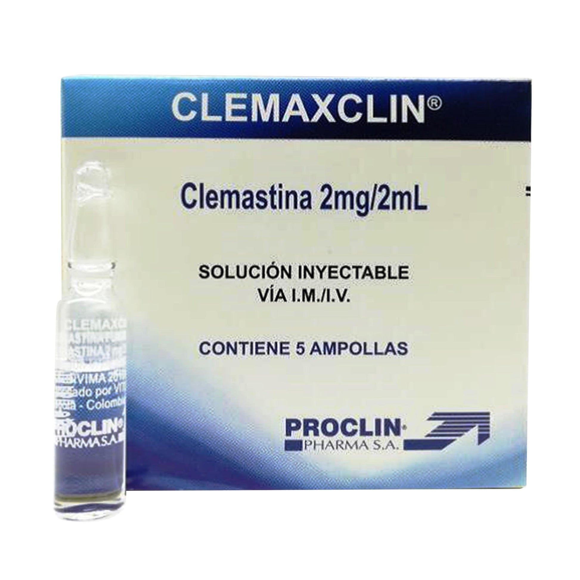 Clemaxclin 2mg/2ml Solución.INY. 5 Ampollas