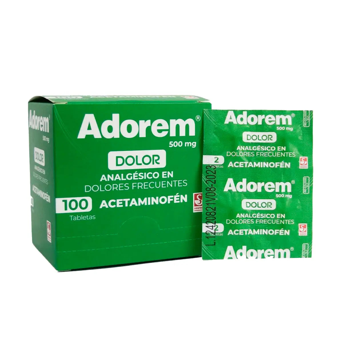 Adorem 500 mg 100 Tabletas