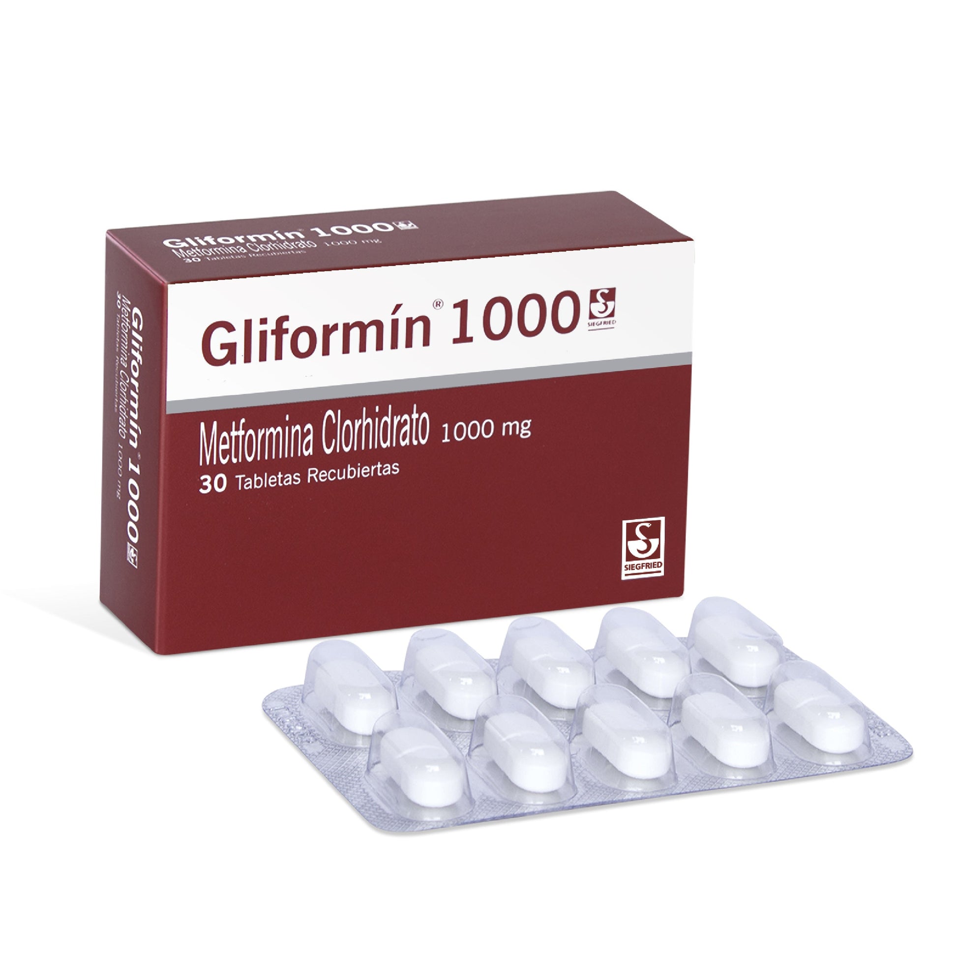 gLIFORMIN 1000 mg 30 Tabletas