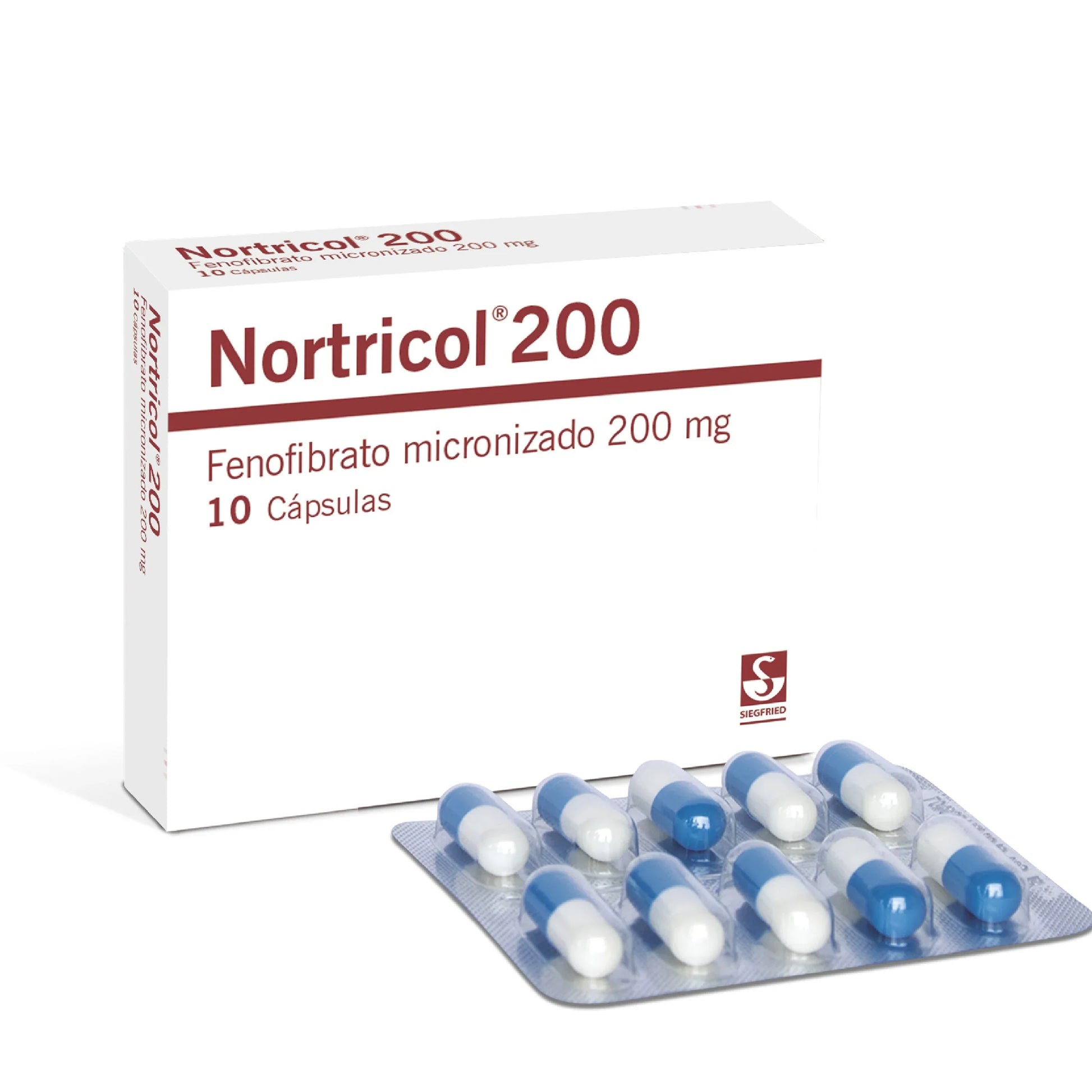 Nortricol 200 mg 10 Cápsula.(M)9240(PDB)