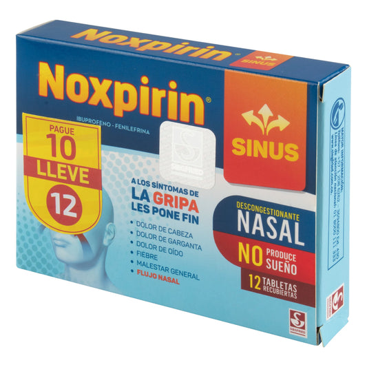Noxpirin Sinus 12 Tabletas