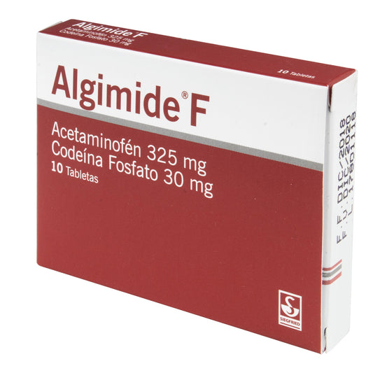 Algimide F 325 mg 10 Tabletas