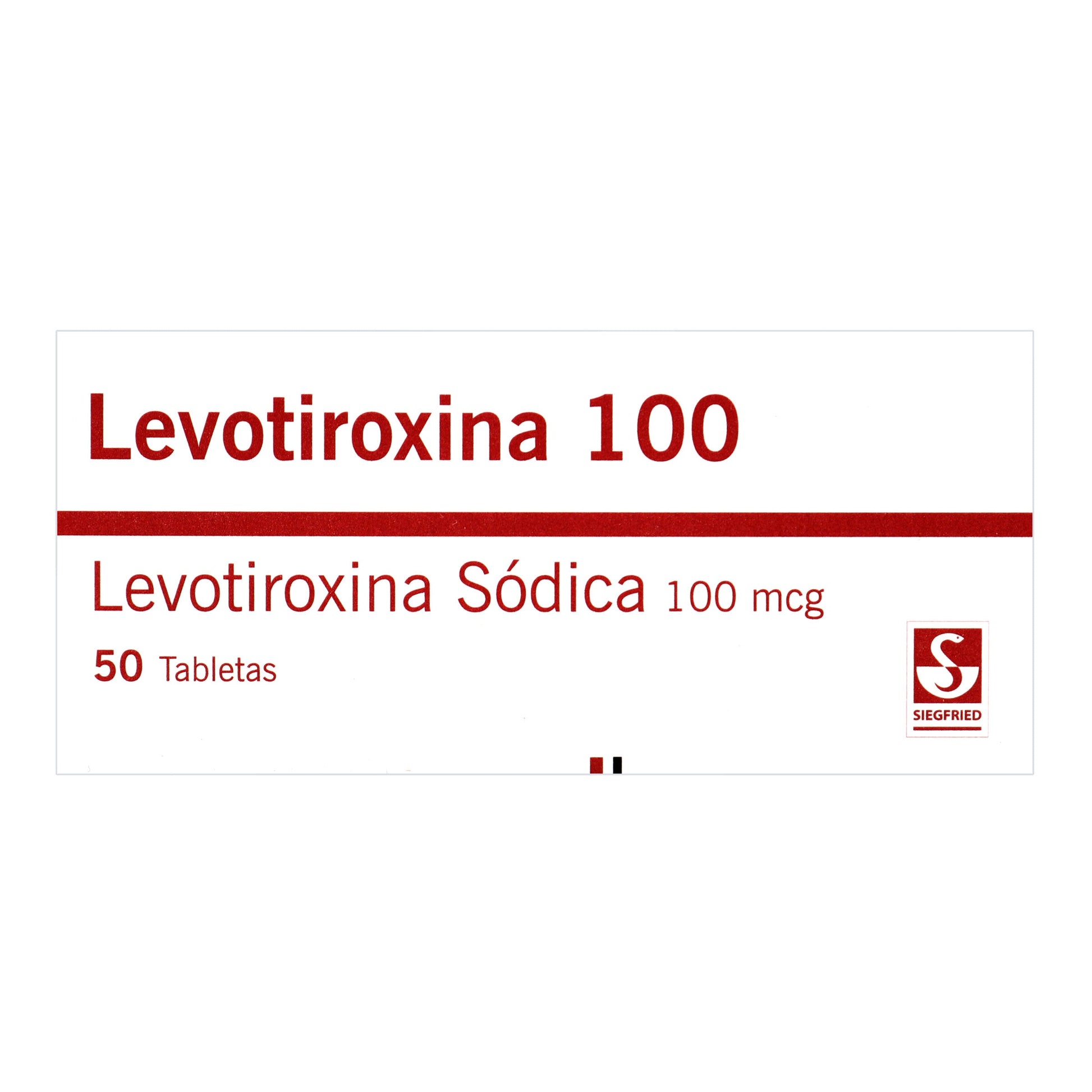 Levotiroxina 100 mcg Caja 50 Tableta