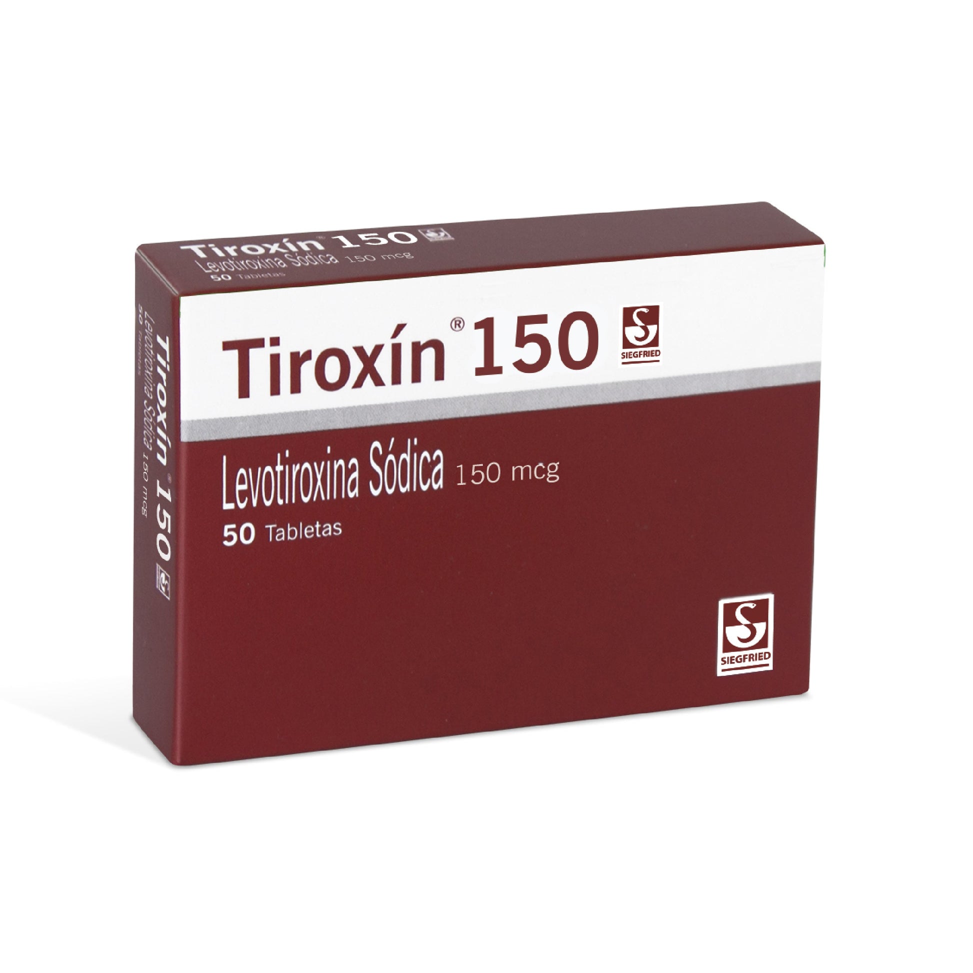 Tiroxin 150 mg 50 Tabletas(PB)
