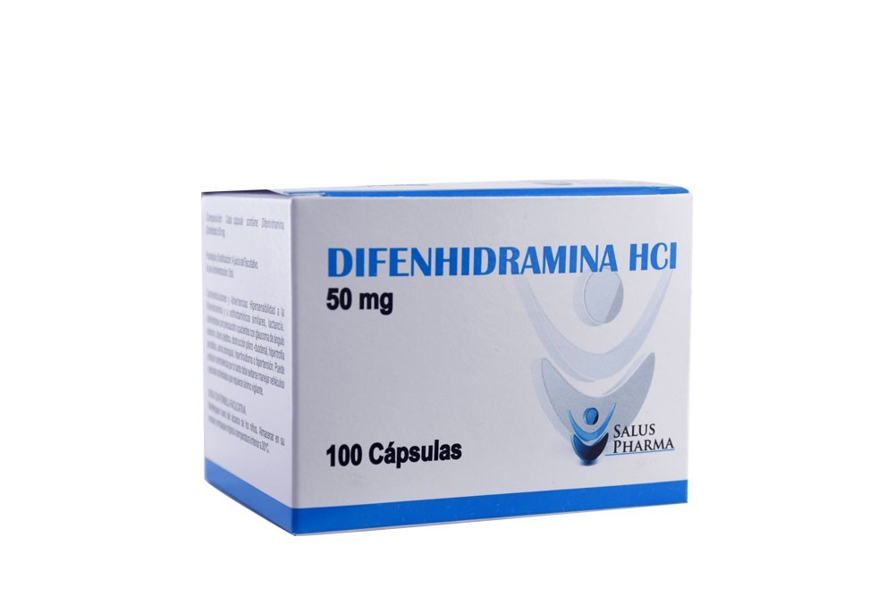 Difenhidramina 50 MG X 100 Cápsulas