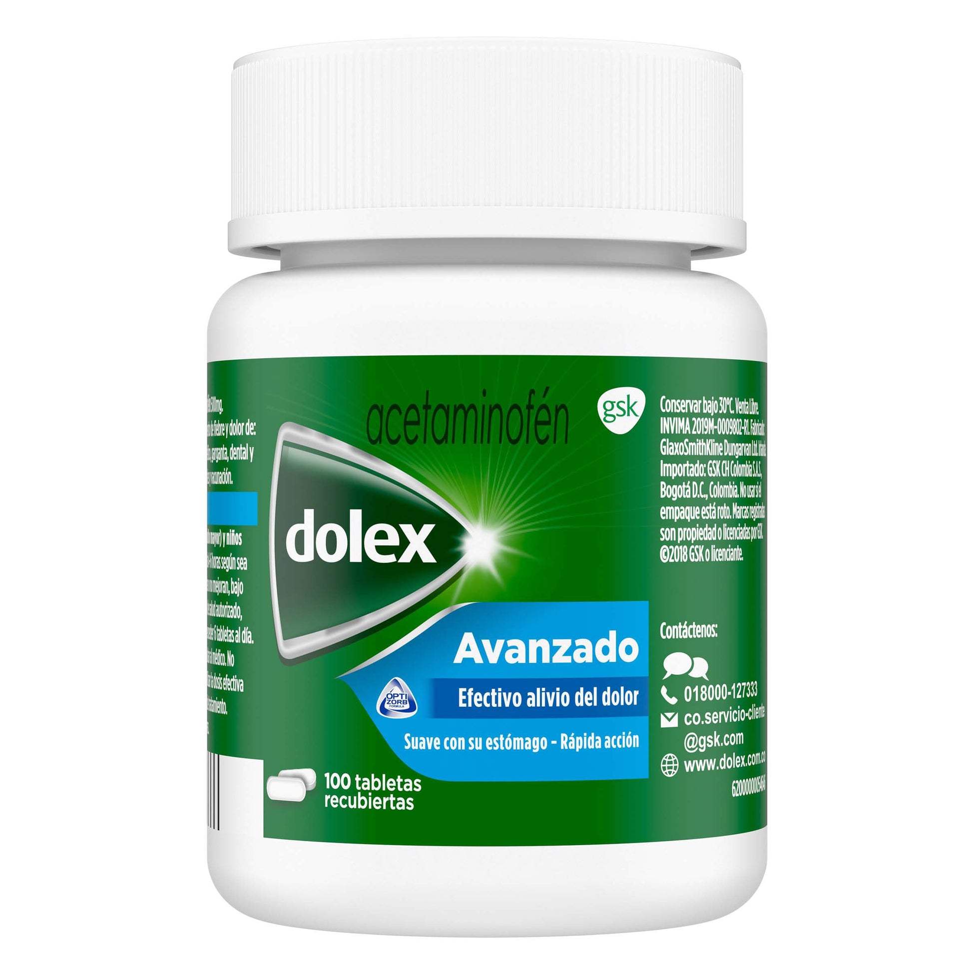 Dolex Avanzado 500 mg 100 Tableta