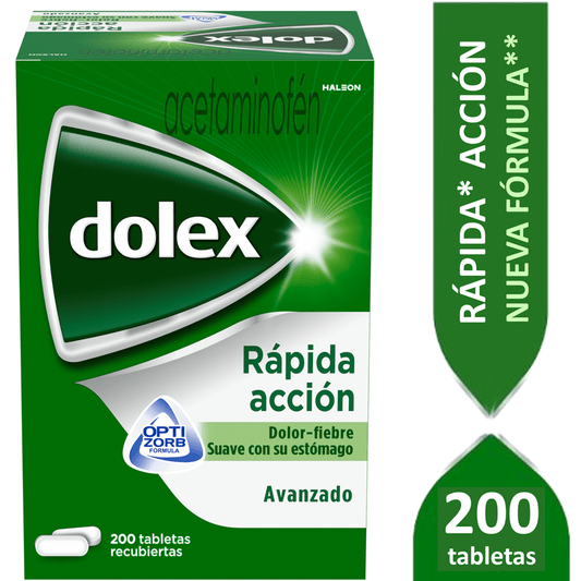 Dolex Rapida Accion Avanz 500 mg 200 Tbs