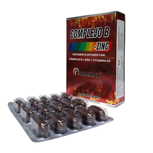 Complejo B + Zinc X 30 Cápsulas Totalmax